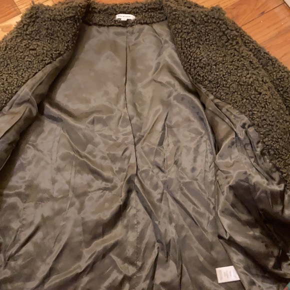 Max Studio Teddy Sherpa Green Jacket - Medium - Picture 5 of 5
